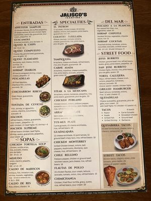 Menu photo 1 Jalisco's Restaurant and Bar Buda, TX