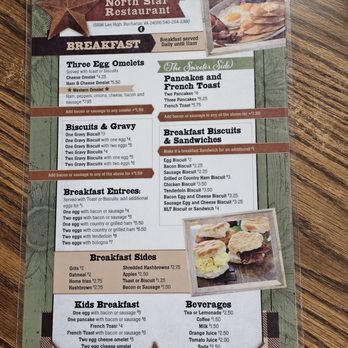 North Star Restaurant - The menu. - Breakfast & Brunch Near Me - Buchanan, Virginia