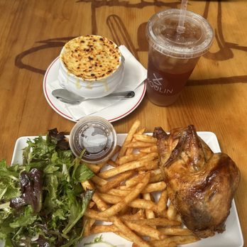 Moulin - French Onion soup, roasted chicken with French fries - Bakeries Near Me - Dana Point, California