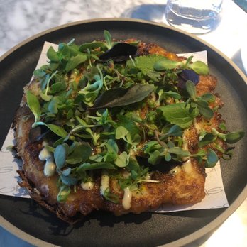 Commis - Shrimp and seafood pancake very flavorful - New American Near Me - Oakland, California