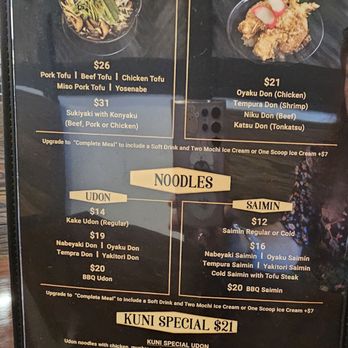 Kuni Restaurant - Menu - Japanese Near Me - Waipahu, Hawaii