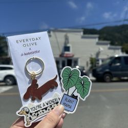 Stickers and next door surf shop