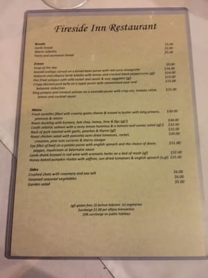 Menu photo 2 The Fireside Inn Goulburn, NSW