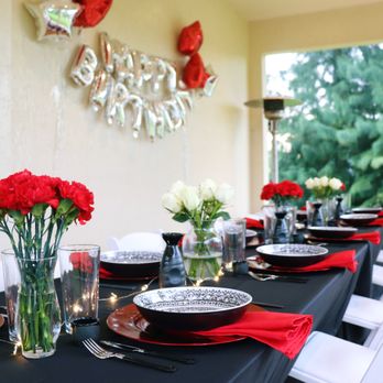 Palma Event Rentals - Japanese themed dinner set up - Party Equipment Rentals Near Me Palma Event Rentals - Japanese themed dinner set up - Party Equipment Rentals Near Me