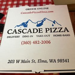 Cascade Pizza - Pizza box with all the details needed!