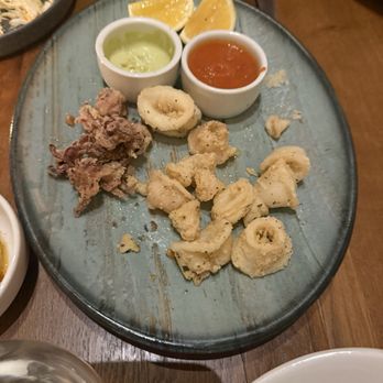 Balos Estiatorio - Calamari (we already ate half of it before the picture lol) - Seafood Near Me - Washington, DC, District of Columbia Balos Estiatorio - Calamari (we already ate half of it before the picture lol) - Seafood Near Me - Washington, DC, District of Columbia