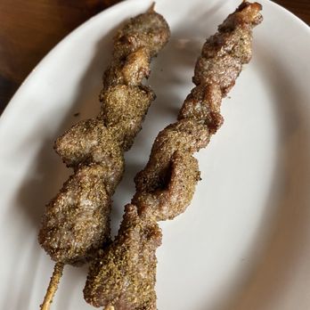CCTV Chinese Restaurant - skewered meat on a white plate - Chinese Near Me - White Rock, British Columbia CCTV Chinese Restaurant - skewered meat on a white plate - Chinese Near Me - White Rock, British Columbia