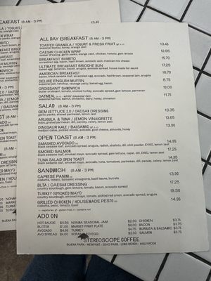 Menu photo 4 Stereoscope Newport Beach, CA