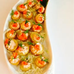 Ali Cat's Catering - Roasted potatoes with wild smoked salmon