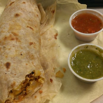 Poliberto's Taco Shop - Breakfast burrito with chorizo, egg, potato, and cheese. Delicious!! - Mexican Near Me - Tempe, Arizona