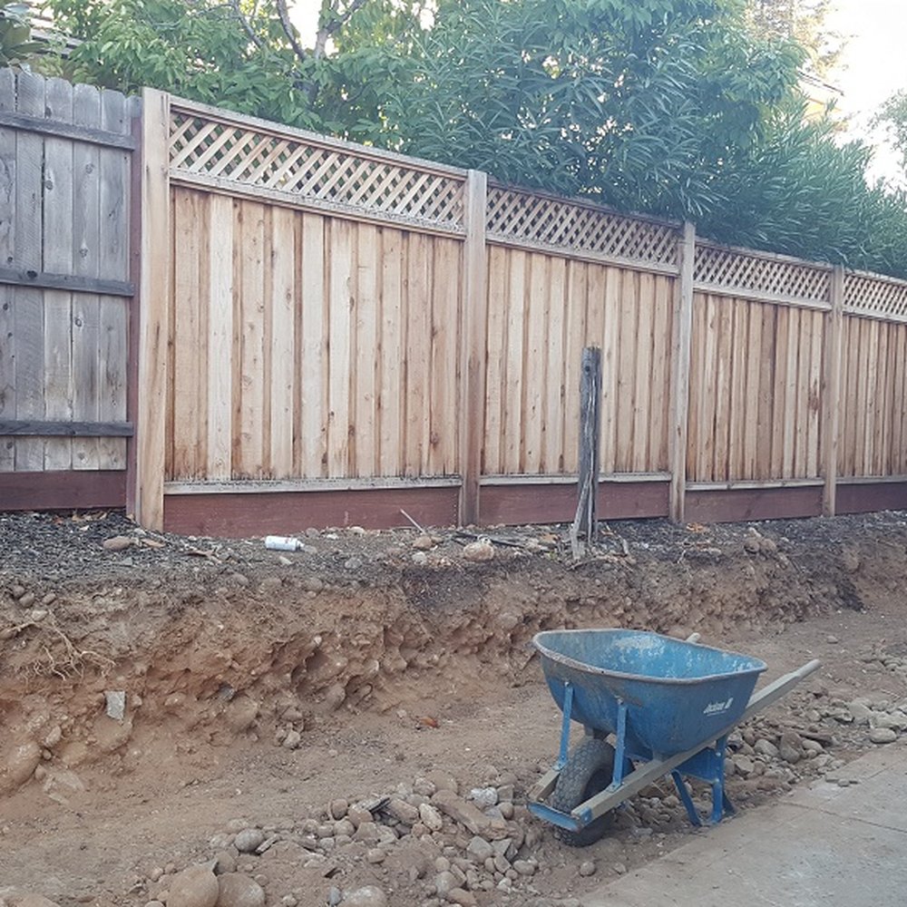 Rockface Waterscapes - retaining wall after concrete blocks were removed and dirt was pushed back - Landscaping Near Me Rockface Waterscapes - retaining wall after concrete blocks were removed and dirt was pushed back - Landscaping Near Me