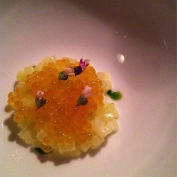 Chez TJ - Apple "risotto" with basil oil - French Near Me - Mountain View, California