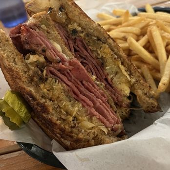Mountain Rambler Brewery - Pastrami sandwich with fries - New American Near Me - Bishop, California Mountain Rambler Brewery - Pastrami sandwich with fries - New American Near Me - Bishop, California