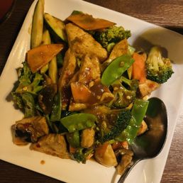 Spicy Tofu with Asian Vegetables, bland