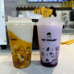 Hey Yogurt - Mango Yogurt and Dragonfruit Yogurt