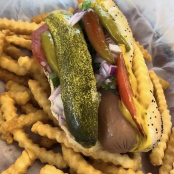 Luke’s Italian Beef - Chicago dog with everything on it.  Obviously no ketchup. - Italian Near Me - Tucson, Arizona