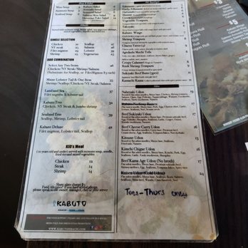 Kabuto - Regular menu - Sushi Bars Near Me - Rockville, Maryland Kabuto - Regular menu - Sushi Bars Near Me - Rockville, Maryland