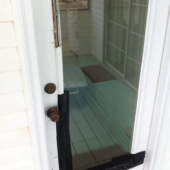 Collins Vacation Rentals - Back door damage - Property Management Near Me - Eastpoint, Florida Collins Vacation Rentals - Back door damage - Property Management Near Me - Eastpoint, Florida