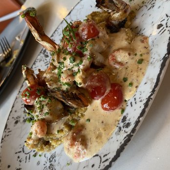 Plank Provisions - Bacon Wrapped Shrimp and grits - Seafood Near Me - Austin, Texas