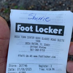 Foot Locker - Receipt returned to my friends gift