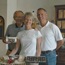 Winans Chocolates + Coffees - Founder Max Winans with current store owners Laurie Winans Reiser and Joe Reiser.