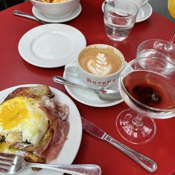 Buvette - Croque madame and rachel got the special with eggs and sausage/peppers/onion - French Near Me - New York, New York