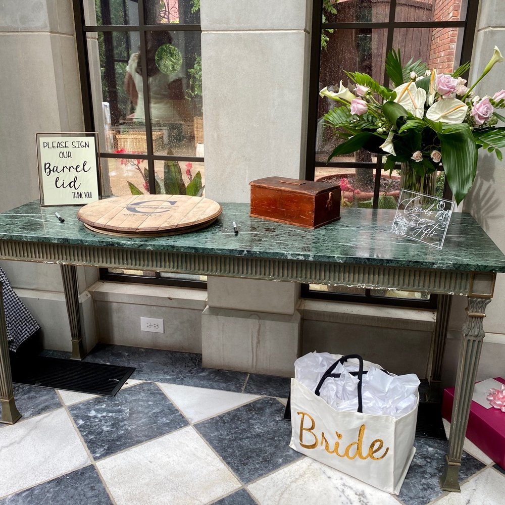 Apiary Fine Catering & Events - Gift table at the entrance of the venue. - Caterers Near Me - Lexington, Kentucky Apiary Fine Catering & Events - Gift table at the entrance of the venue. - Caterers Near Me - Lexington, Kentucky