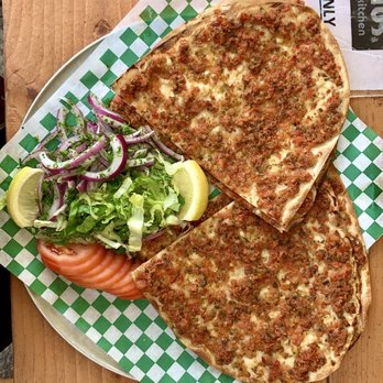 Hummus Mediterranean Kitchen - Lahmacun (Turkish pizza) - Mediterranean Near Me - San Mateo, California Hummus Mediterranean Kitchen - Lahmacun (Turkish pizza) - Mediterranean Near Me - San Mateo, California