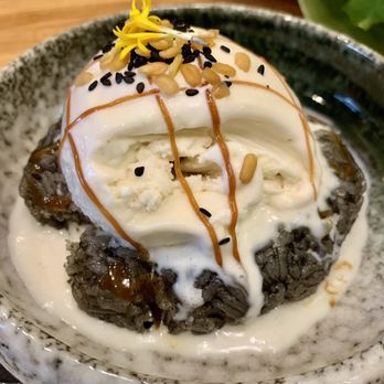 Thip Khao - Khao Niew Met Nga- black sesame coconut sticky rice - Laotian Near Me - Washington, DC, District of Columbia Thip Khao - Khao Niew Met Nga- black sesame coconut sticky rice - Laotian Near Me - Washington, DC, District of Columbia
