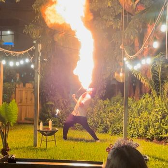 Rockstar Hibachi - Florida - marioa blowing fire! - Caterers Near Me