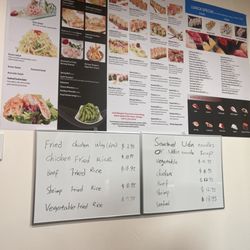 Kumo Sushi - Wall menu