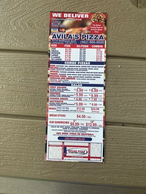 Menu photo 3 Avila's Pizza Lakewood, CA