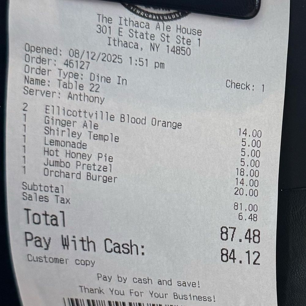 Bill $5.00 sodas