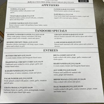 Rice N Curry - One side of the menu - Indian Near Me - Renton, Washington
