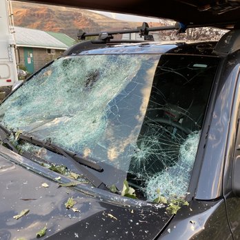 Greg's Glass Service - Hail smashed windshield - Auto Glass Services Near Me Greg's Glass Service - Hail smashed windshield - Auto Glass Services Near Me