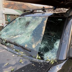 Greg's Glass Service - Hail smashed windshield