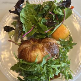 Fig, blue cheese, honey, walnut and arugula toasted croissant Fig, blue cheese, honey, walnut and arugula toasted croissant