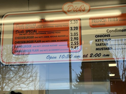 Menu photo 6 Dick's Drive-In Seattle, WA