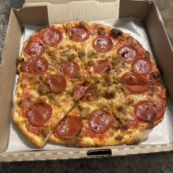 Fratelli's Pizzeria - Pepperoni and sausage pizza. - Pizza Near Me - West Chester, Ohio Fratelli's Pizzeria - Pepperoni and sausage pizza. - Pizza Near Me - West Chester, Ohio