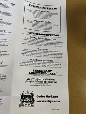 Menu photo 2 Abby's Legendary Pizza Newberg, OR