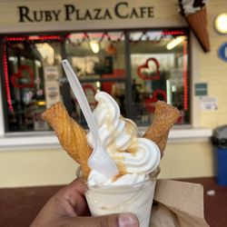 Ruby Plaza Cafe - churro vanilla ice cream
