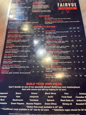 Menu photo 6 Fairvue Pizza & Pub Gallatin, TN Menu photo 6 Fairvue Pizza & Pub Gallatin, TN