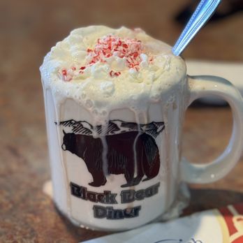 Black Bear Diner Vallejo - milkshake with whipped cream and peppermink - American Near Me - Vallejo, California