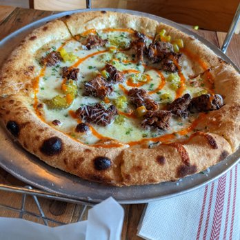 Hydraulic Hearth - Buffalo chicken pizza- I love pickles but the pickled celery on this one was too sweet and honestly I don't like pickles on my pizza. - Pizza Near Me - Buffalo, New York Hydraulic Hearth - Buffalo chicken pizza- I love pickles but the pickled celery on this one was too sweet and honestly I don't like pickles on my pizza. - Pizza Near Me - Buffalo, New York
