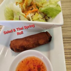 Zogam Cafe - Lunch Special comes with Salad & Thai Spring Roll