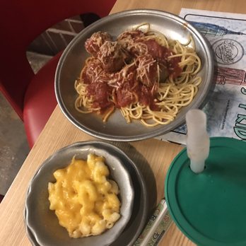 Katz's - Kids spaghetti and a side of mac n cheese - Delis Near Me - Houston, Texas