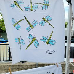 Hood River Farmers Market - Dragonflower dish towel