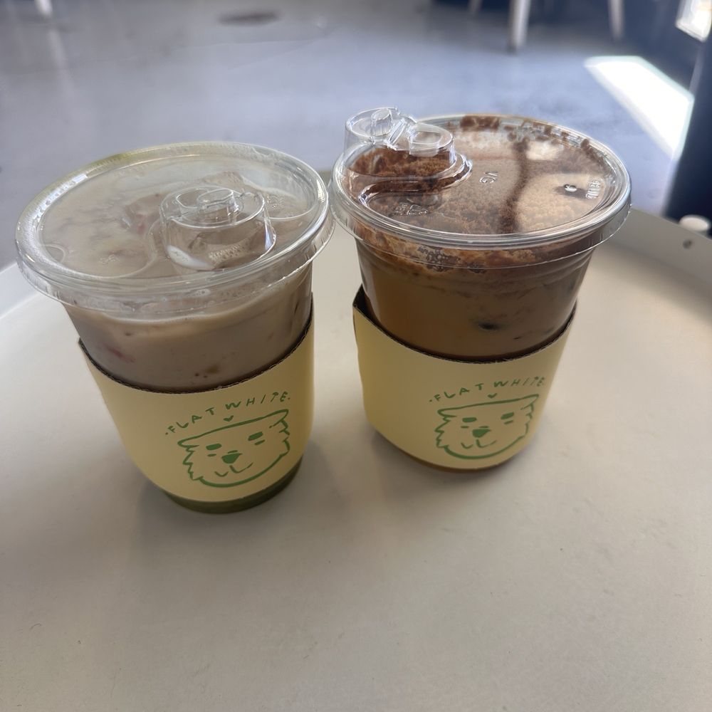 Flat White Coffee - strawberry matcha latte and biscoff latte - Cafes Near Me - Cypress, California Flat White Coffee - strawberry matcha latte and biscoff latte - Cafes Near Me - Cypress, California