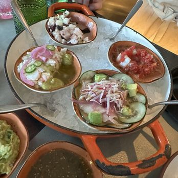 Encanto Restaurant - Ceviche sampler - Mexican Near Me - Los Angeles, California Encanto Restaurant - Ceviche sampler - Mexican Near Me - Los Angeles, California