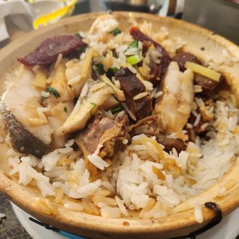 The Claypot House - 8. Preserved Chinese Sausage, Pork , Duck and Sated Fish Clay Pot - Chinese Near Me - San Francisco, California The Claypot House - 8. Preserved Chinese Sausage, Pork , Duck and Sated Fish Clay Pot - Chinese Near Me - San Francisco, California